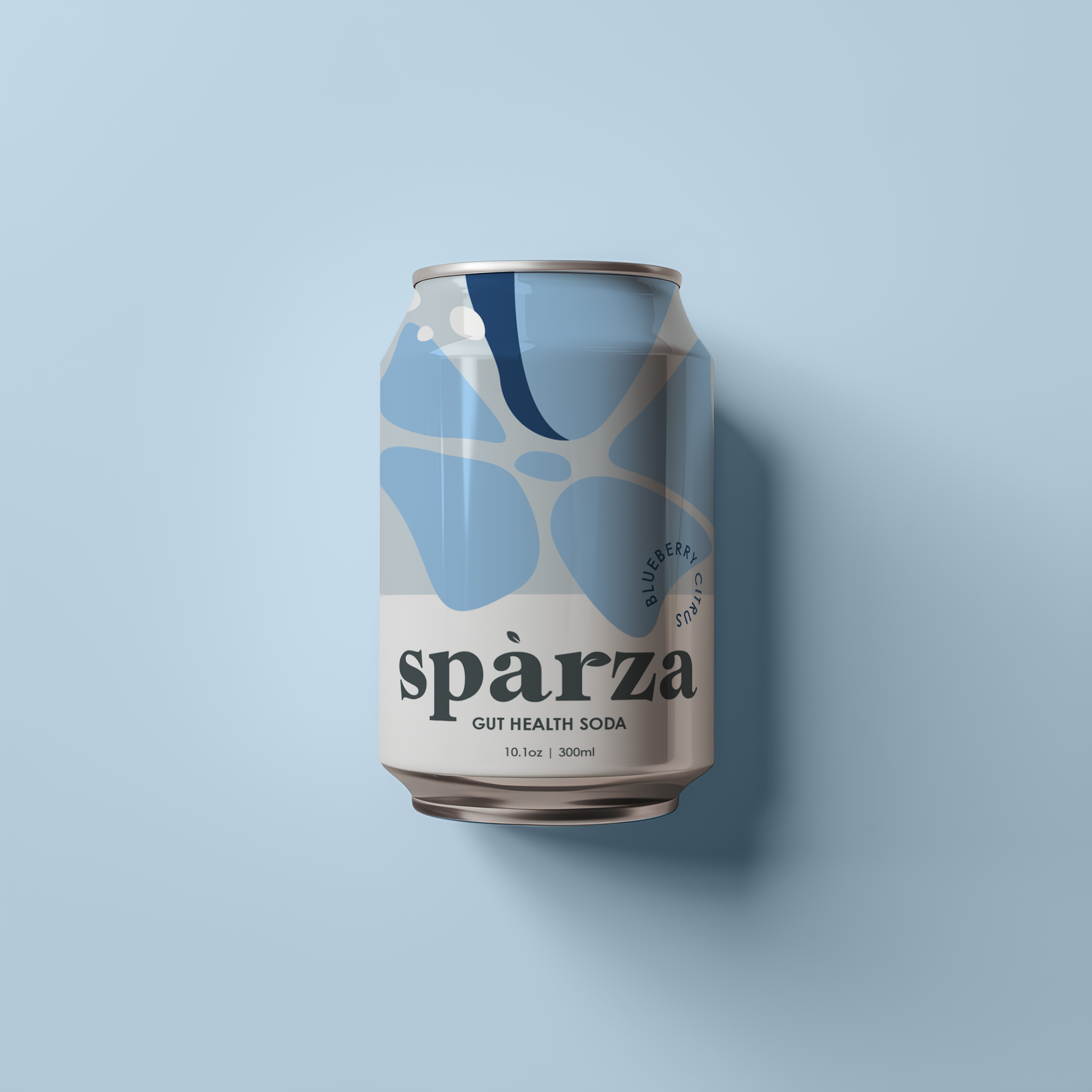 Blue Sparza Soda Can